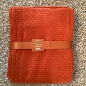Crate and Barrel Orange Throw